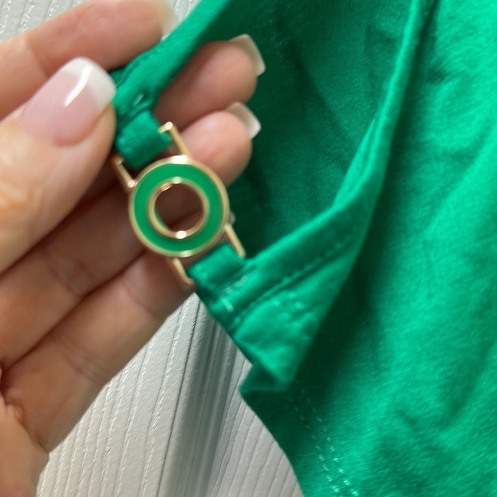 Cable & Gauge Green Cold Shoulder Top - Picture 7 of 11